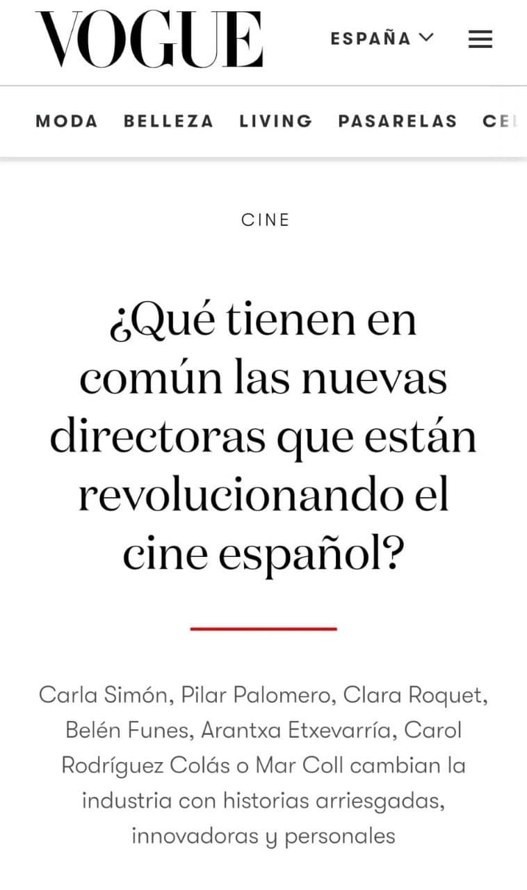 Vogue directoras de cine españolas